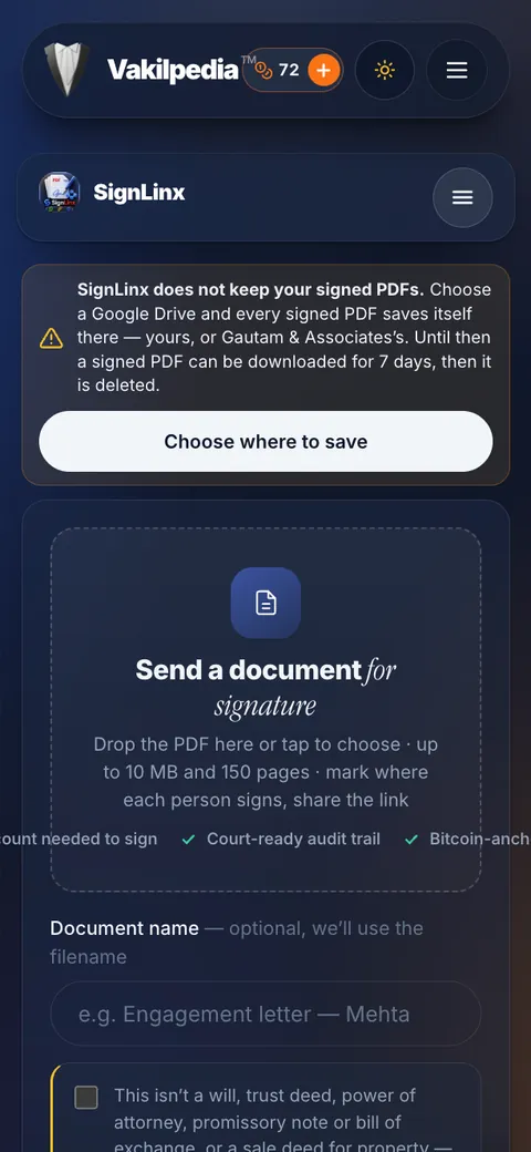 SignLinx on a phone
